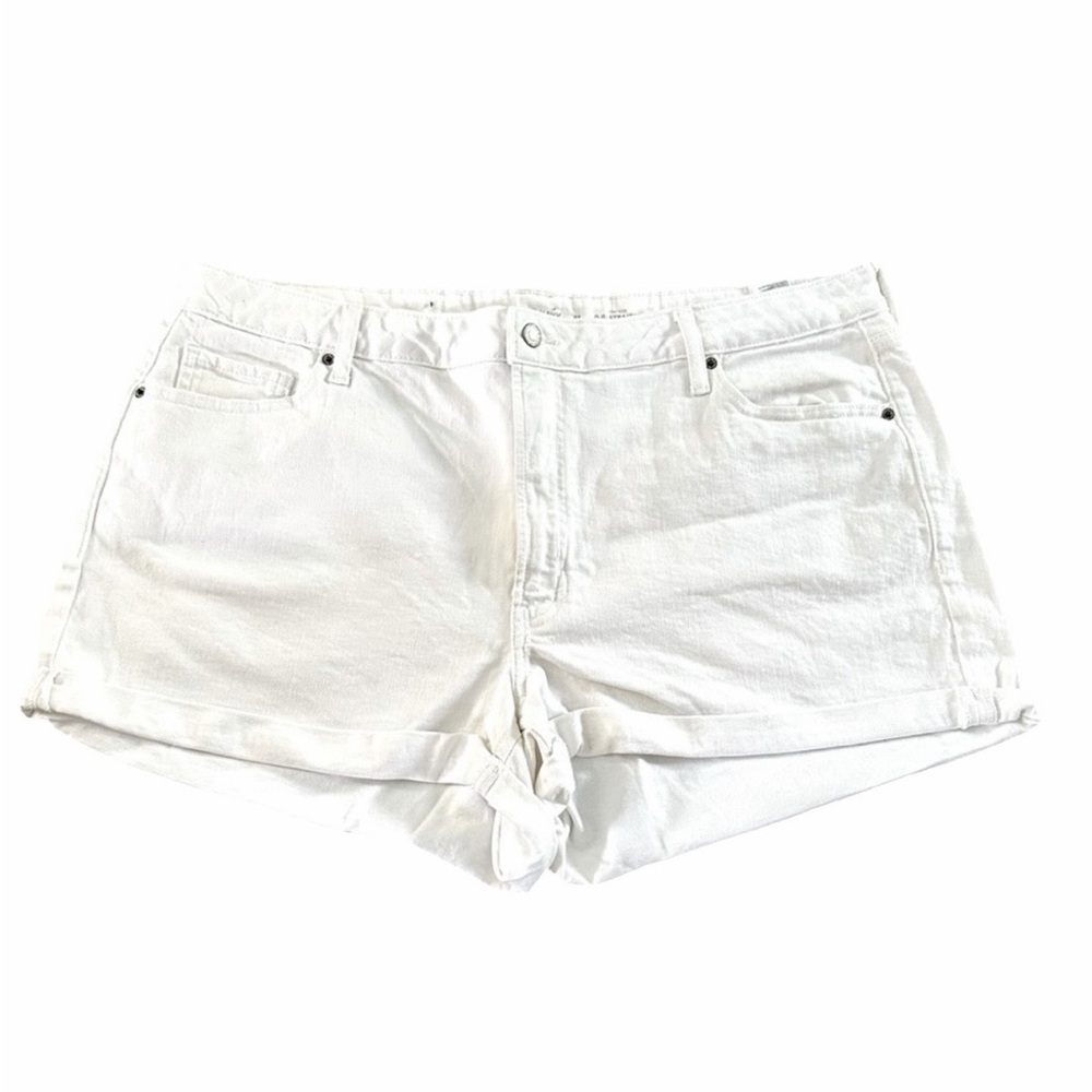 Old Navy High Rise Og White Denim Shorts Plus Size 22 Waist 21” NWOT